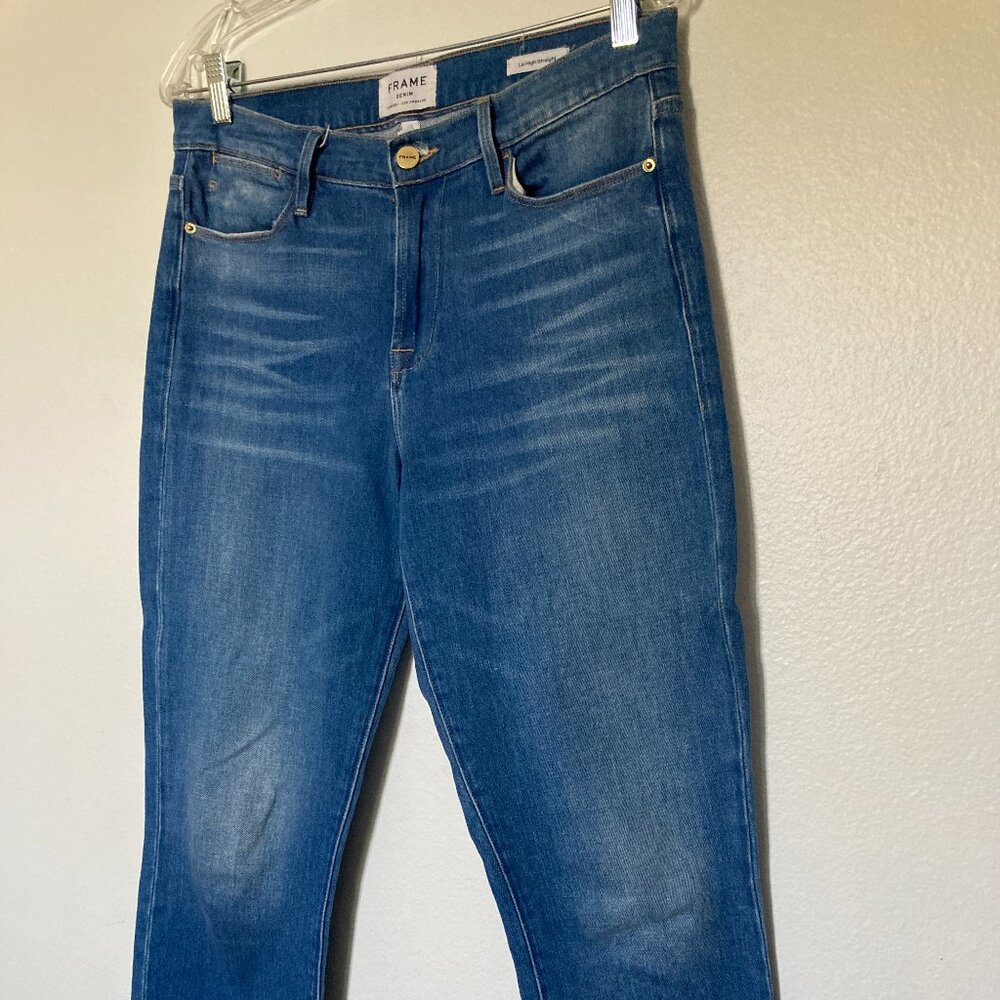 FRAME Studded Cropped Bootcut Jeans